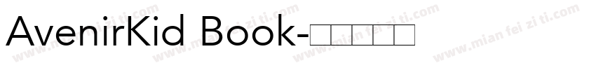 AvenirKid Book字体转换